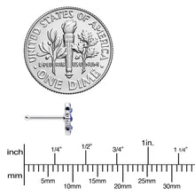 Load image into Gallery viewer, 20G 1/4 Clear Blue Gem Embellished Cross Nose Bone
