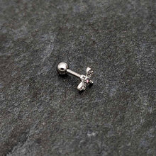Load image into Gallery viewer, 16G 1/4 Aurora Gem Ornate Dragonfly Cartilage Tragus Earring

