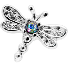 Load image into Gallery viewer, 16G 5/16 Aurora Gem Ornate Dragonfly Labret Monroe Tragus
