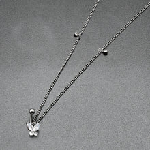 Load image into Gallery viewer, Clear Gem Rococo Butterfly Dangle Belly Ring Belly Chain
