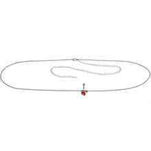Load image into Gallery viewer, Red Green Gem Cheery Cherries Fruit Belly Ring Belly Chain
