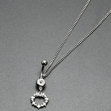 Load image into Gallery viewer, Clear Gem Wreath of Glam Dangle Belly Ring Belly Chain
