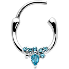 Load image into Gallery viewer, 16G 5/16 Blue Gem Bee Glamour Cartilage Clicker
