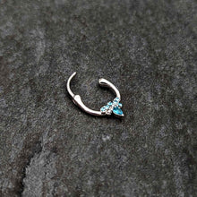 Load image into Gallery viewer, 16G 5/16 Blue Gem Bee Glamour Cartilage Clicker

