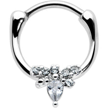 Load image into Gallery viewer, 16G 5/16 Clear Gem Bee Glamour Cartilage Clicker
