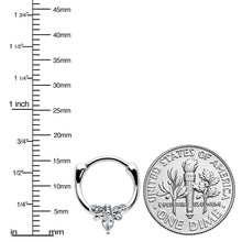 Load image into Gallery viewer, 16G 5/16 Clear Gem Bee Glamour Cartilage Clicker
