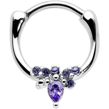 Load image into Gallery viewer, 16G 5/16 Purple Gem Bee Glamour Cartilage Clicker
