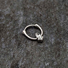 Load image into Gallery viewer, 16G 5/16 Clear Gem Deco Oval Cartilage Clicker
