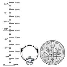 Load image into Gallery viewer, 16G 5/16 White Faux Opal Sweetheart Flower Cartilage Clicker

