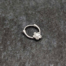 Load image into Gallery viewer, 16G 5/16 White Faux Opal Sweetheart Flower Cartilage Clicker
