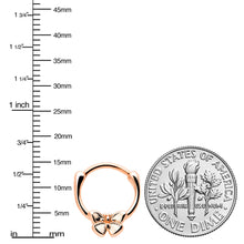 Load image into Gallery viewer, 16G 5/16 Rose Gold Tone Simple Textured Butterfly Cartilage Clicker
