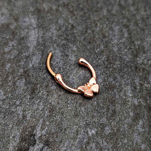 Load image into Gallery viewer, 16G 5/16 Rose Gold Tone Simple Textured Butterfly Cartilage Clicker
