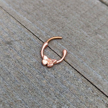 Load image into Gallery viewer, 16G 5/16 Rose Gold Tone Simple Textured Butterfly Cartilage Clicker
