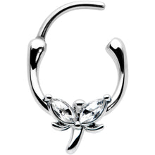 Load image into Gallery viewer, 16G 5/16 Clear Gem Simple Style Dragonfly Cartilage Clicker
