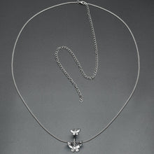Load image into Gallery viewer, Clear Gem Butterfly Beauties Double Mount Belly Ring Belly Chain
