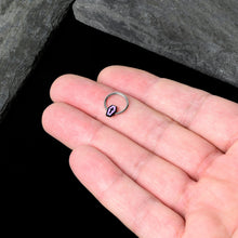 Load image into Gallery viewer, 16G 3/8 Creepy Coffin Lt Purple Glow in Dark Hinged Segment Ring
