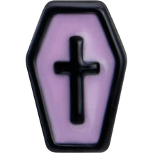 Load image into Gallery viewer, 16G 5/16 Creepy Coffin Lt Purple Glow in Dark Labret Monroe Tragus
