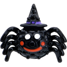Load image into Gallery viewer, 16G 5/16 Black Halloween Witch Smiling Spider Labret Monroe Tragus
