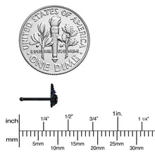 Load image into Gallery viewer, 20G 1/4 Black Halloween Witchy Smiling Spider Nose Bone
