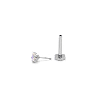 Load image into Gallery viewer, 16G 5/16 Aurora CZ Gem ASTM F-136 Implant Grade Titanium Hex End Labret Tragus

