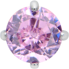 Load image into Gallery viewer, 16G 5/16 Pink CZ Gem ASTM F-136 Implant Grade Titanium Hex End Labret Tragus
