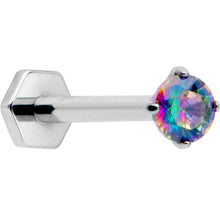 Load image into Gallery viewer, 16G 5/16 Vitrail CZ Gem ASTM F-136 Implant Grade Titanium Hex End Labret Tragus
