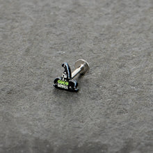 Load image into Gallery viewer, 16G 5/16 Good Witch Hat Glow in the Dark Labret Monroe Tragus
