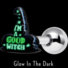 Load image into Gallery viewer, 16G 1/4 Good Witch Hat Glow in the Dark Cartilage Tragus Earring
