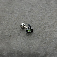 Load image into Gallery viewer, 16G 1/4 Good Witch Hat Glow in the Dark Cartilage Tragus Earring
