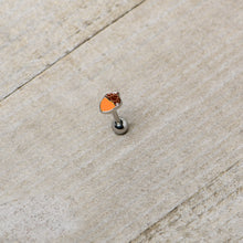 Load image into Gallery viewer, 16G 5/16 Autumn Acorn Brown Orange Cartilage Tragus Earring
