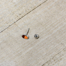 Load image into Gallery viewer, 16G 5/16 Autumn Acorn Brown Orange Cartilage Tragus Earring
