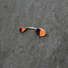 Load image into Gallery viewer, Autumn Acorn Brown Orange Fall Double Mount Belly Ring
