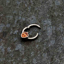 Load image into Gallery viewer, 16G 5/16 Fall Acorn Face Brown Autumn Hinged Segment Ring
