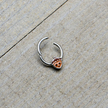 Load image into Gallery viewer, 16G 5/16 Fall Acorn Face Brown Autumn Hinged Segment Ring
