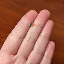 Load image into Gallery viewer, 16G 5/16 Autumn Tricolor Red Maple Leaf Labret Monroe Tragus
