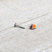 Load image into Gallery viewer, 16G 5/16 Autumn Acorn Orange Brown Labret Monroe Tragus
