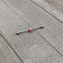 Load image into Gallery viewer, 14G Sweet Pumpkin Frappe Thanksgiving Industrial Barbell 38mm
