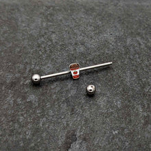 Load image into Gallery viewer, 14G Sweet Pumpkin Latte Thanksgiving Industrial Barbell 38mm
