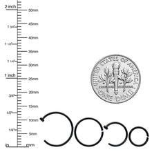 Load image into Gallery viewer, 20G 12 Pack ASTM F-136 Implant Grade Titanium Hoop Nose Ring Septum Cartilage Ear Hoop Earring Set
