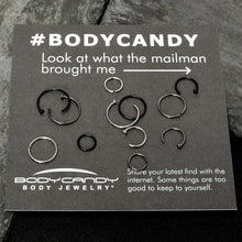 Load image into Gallery viewer, 20G 12 Pack ASTM F-136 Implant Grade Titanium Hoop Nose Ring Septum Cartilage Ear Hoop Earring Set

