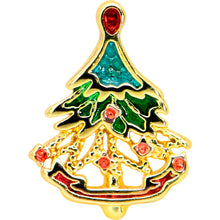 Load image into Gallery viewer, 20G 7mm Red Gem Deco Holiday Tree Golden L Shape Nose Ring
