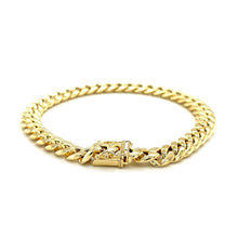 Load image into Gallery viewer, 7.5mm 14k Yellow Gold Semi Solid Miami Cuban Bracelet
