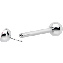 Load image into Gallery viewer, Pink CZ Gem ASTM F-136 Implant Grade Titanium Threadless Barbell Tongue Ring
