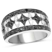 Load image into Gallery viewer, 0.29 Carat Genuine Black Diamond .925 Sterling Silver Ring
