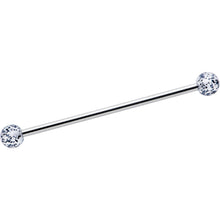 Load image into Gallery viewer, 14G Black Tie Ghosts Glow in Dark Industrial Barbell 38mm Set of 3
