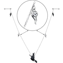 Load image into Gallery viewer, 14G 9/16 Creepy Ghosts Witch Halloween Dangle Nipple Chain Set
