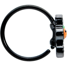Load image into Gallery viewer, 20G 5/16 Black Halloween Pumpkin Ghost Nose Hoop
