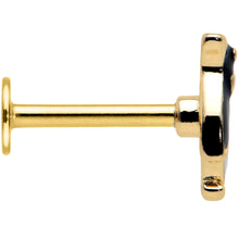 Load image into Gallery viewer, 16G 5/16 Red Gem Gold Tone Bow Tie Penguin Labret Monroe Tragus
