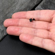 Load image into Gallery viewer, 16G 5/16 Black Lacy Rhombus Blue Labret Monroe Tragus
