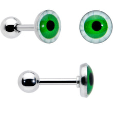 Load image into Gallery viewer, 16G 1/4 Halloween Boo Eyes Cartilage Tragus Earring Curation Set of 3
